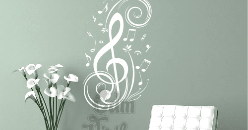 VINILO DECORATIVO MUSICAL CLAVE DE SOL W312 | CDM Vinilos Decorativos