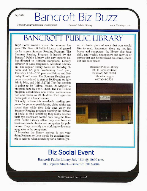 Dr Cerny s B R Hype July Biz Buzz At The Bancroft Public Library Dr Cerny s B R Hype July Biz Buzz At The Bancroft Public Library