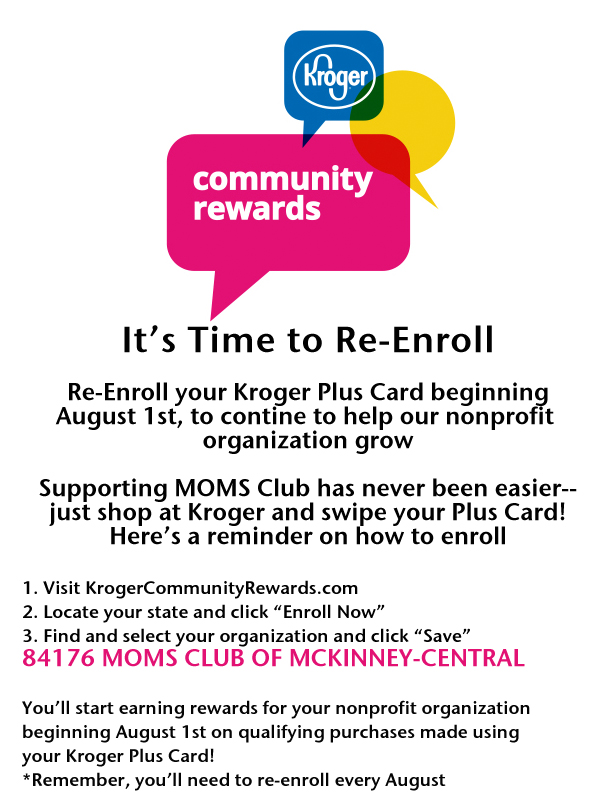 kroger community rewards moms club of mckinney central kroger rewards flyer
