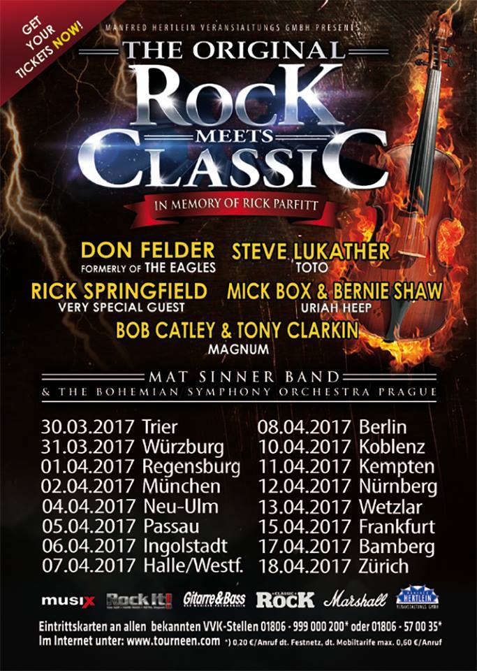 Rick springfield tour dates