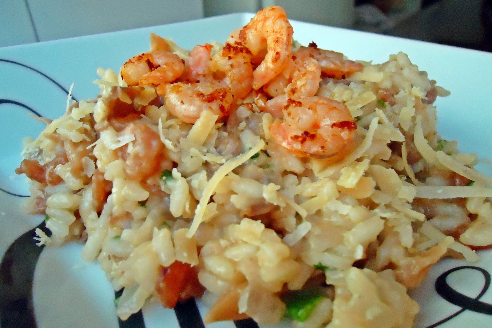 ENCOOKANDO COM SABORES Risoto de camarão com shimeji