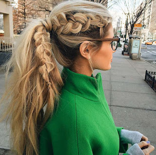 Dutch Braid + Ponytail Hairstyles