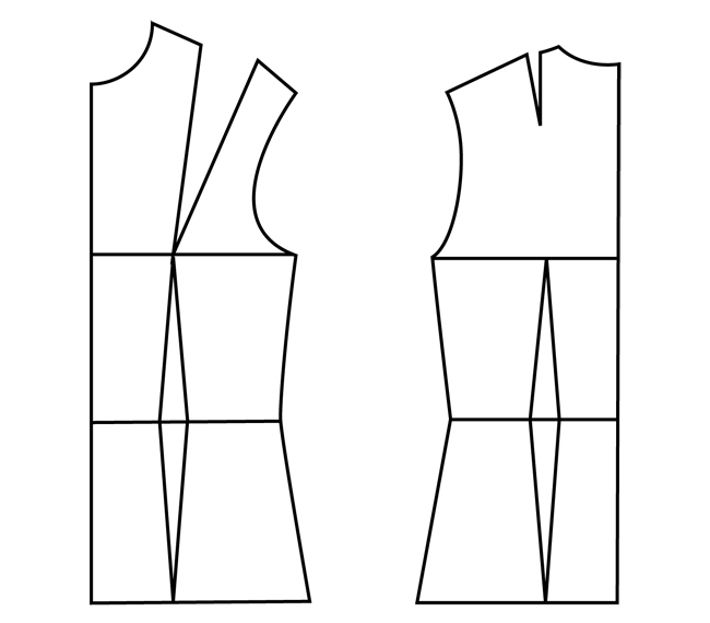 patrón base de cuerpo