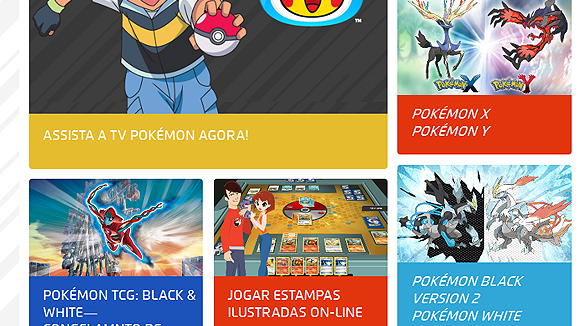 Site Oficial de Pokémon - Novo Design