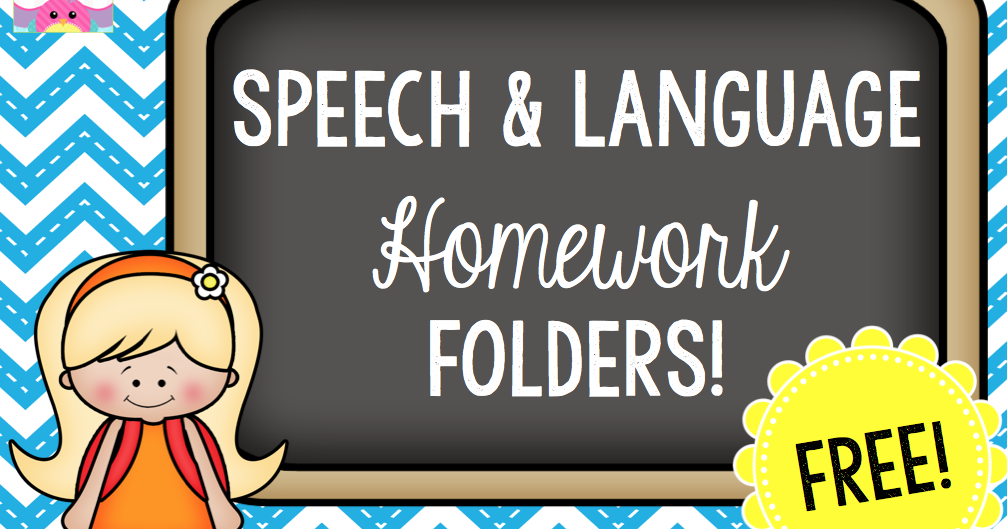 Speech & Language Homework Folders! Simply Speech