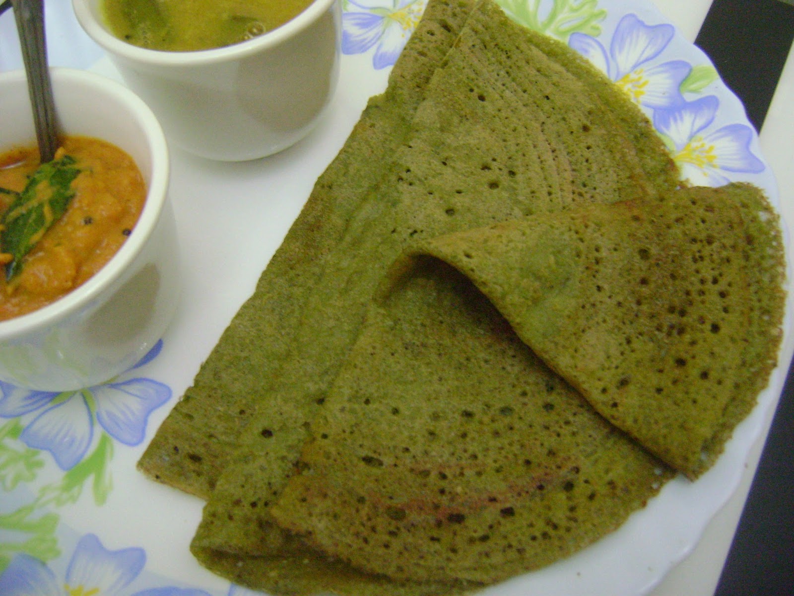 Bethica's Kitchen Flavours Spinach Dosa (Pancake South Indian Style)