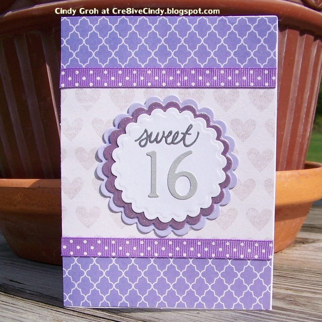 Cre8iveCindy Sweet 16 Birthday Card