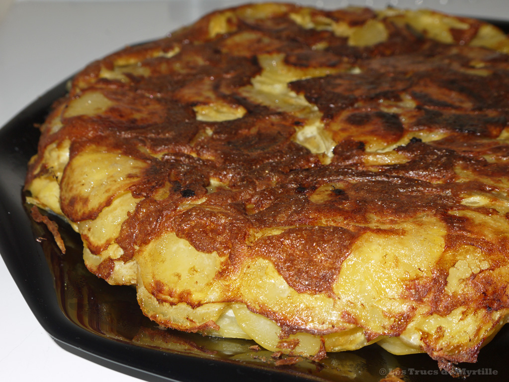 Voir la recette : tortilla de patatas au poivron ou au chorizo