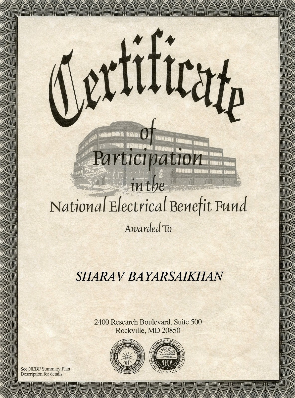 Electric Work National Electrical Benefit Fund