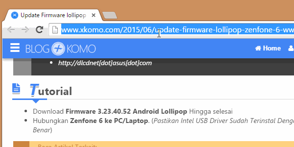 Cara Upgrade OS Kitkat ke Lollipop di Zenfone C 4/s 5 6 2 dan zoom tanpa menggunakan PC (Komputer)