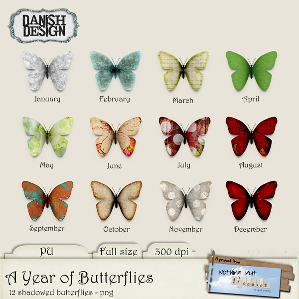 Nothing But Freebies A year's worth of butterflies