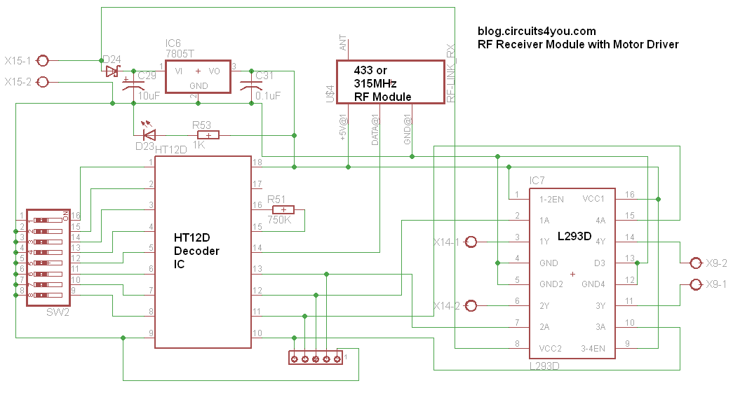 Wireless remote for robot using RF Modules | circuits4you.com