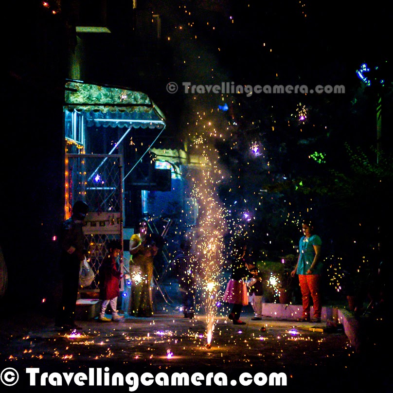 Diwali Celebrations 2013 at Rohini, Delhi - Celebrations, Festival of Lights, Lights, Lamps, Crackers, Sound, Music, Sweets