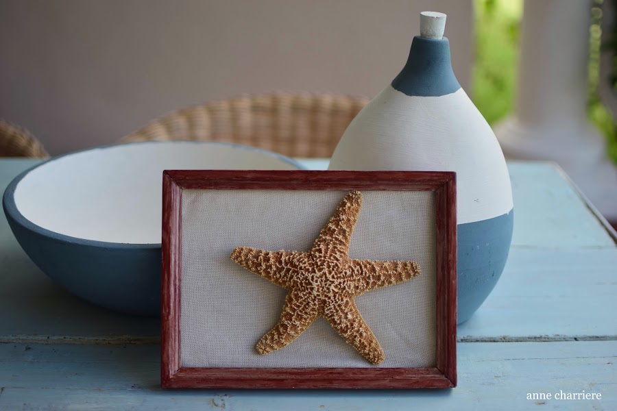 www.annecharriere.com, DIY estrellas de mar, marcos vacíos, 