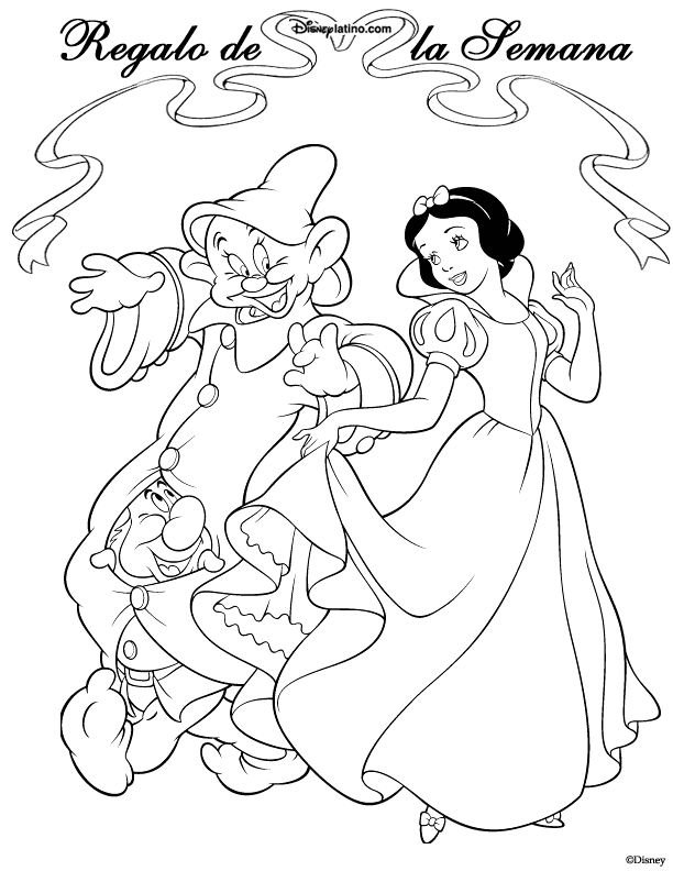 MANUALIDADES: Dibujos para Colorear de Blanca Nieves