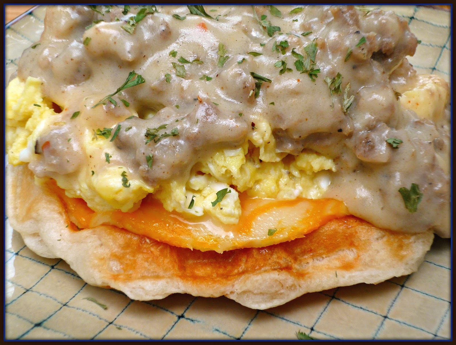 Waffles! SundaySupper...Featuring Biscuit Waffle Breakfast Stack