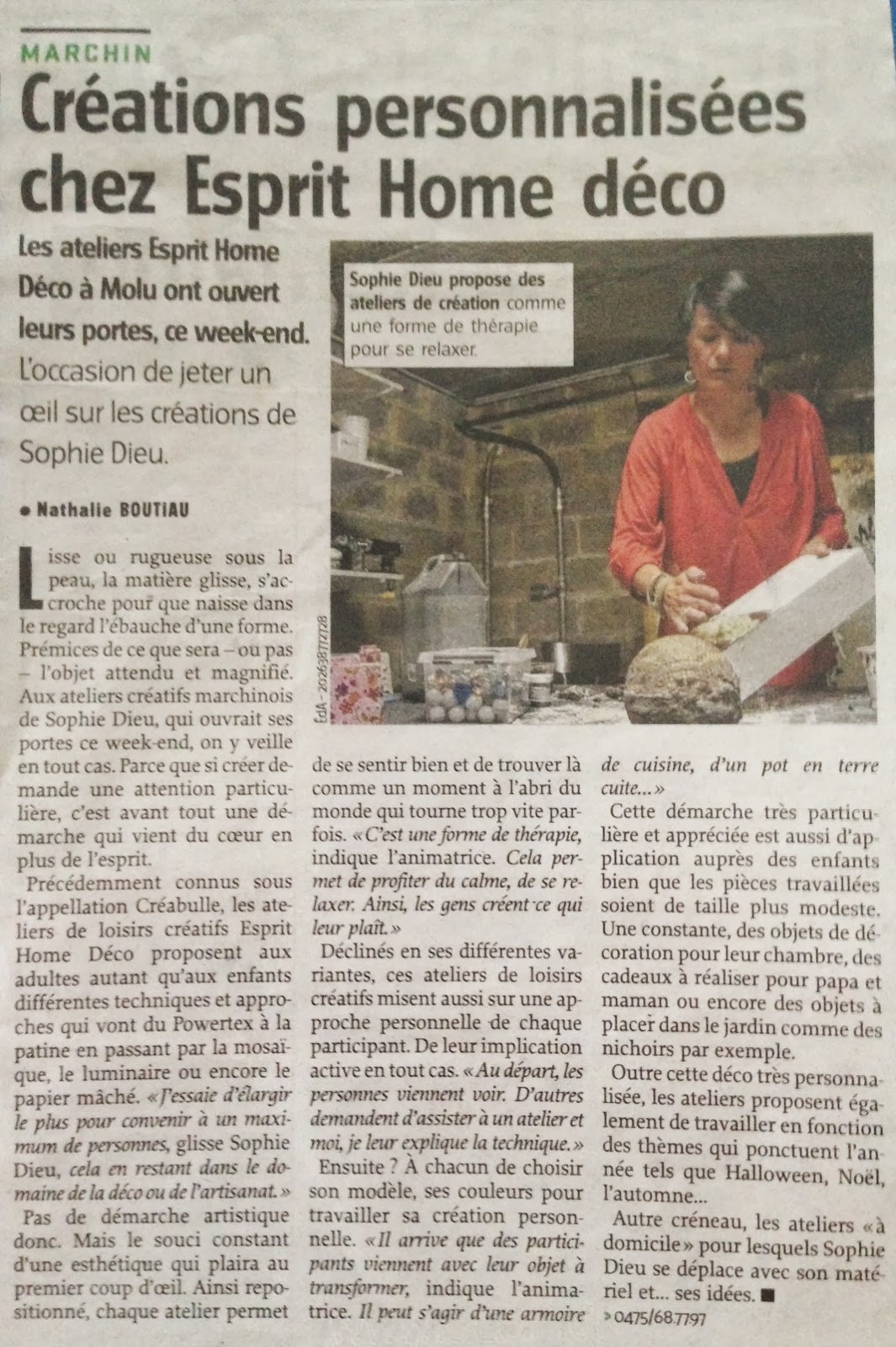 Esprit Home Déco Dans "Vers l'Avenir" HuyWaremme