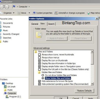 windows explorer - folder option