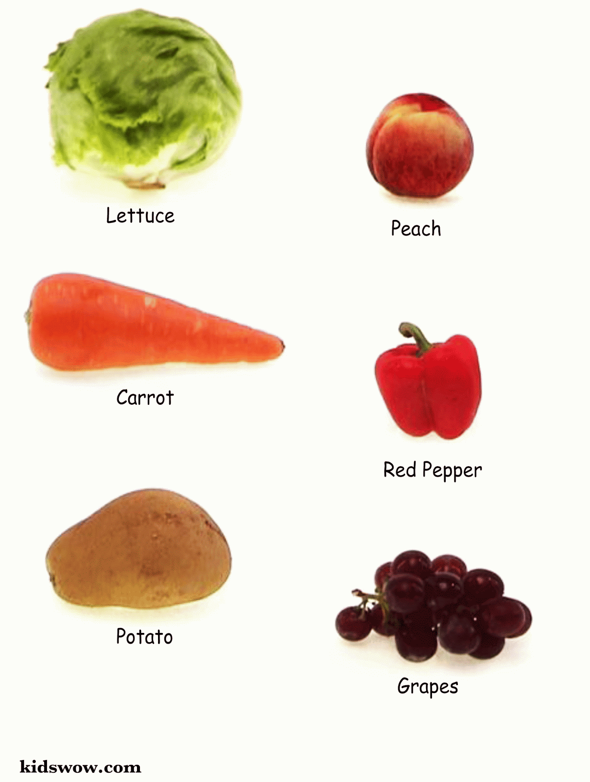 KidsWow English Intro to Vegetables and Fruits