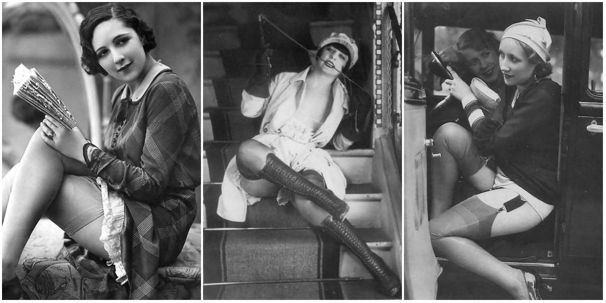 1200px x 600px - When 1920s Flappers' Stocking Postcards Were Considered ...