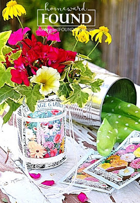 tutorial, crafts, junk, junk makeovers, garden crafts, repurposed, upcycled, diy, diy crafts, May Day, flowers, nosegays, use what you have decor. home decor, spring