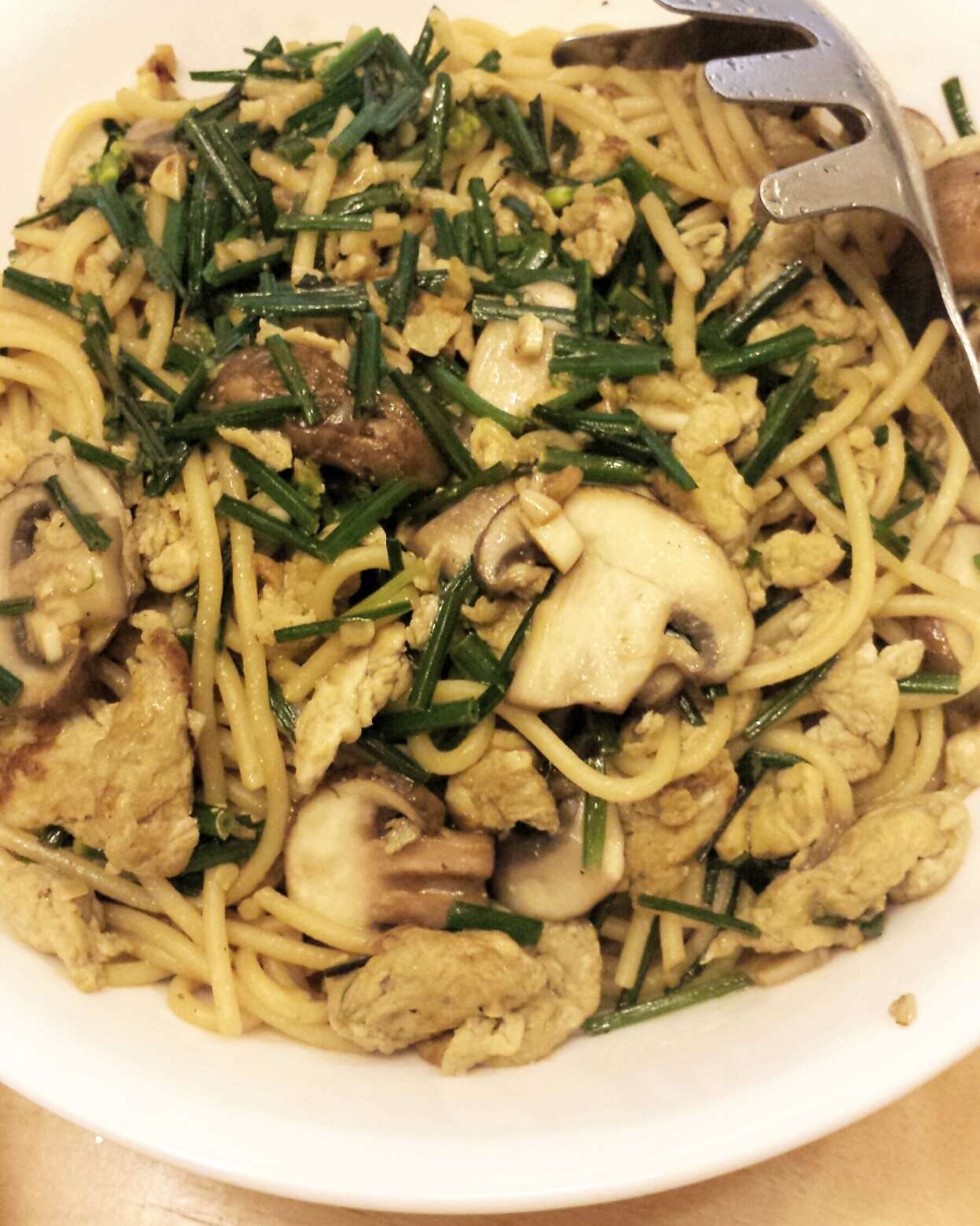 Little Corner of Mine Stirfried Spaghetti with Mushroom, Eggs and