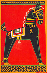 roy jamini horse paintings indian painting modern bankura artist india folk bengal village 1887 1972 paper tempera indiapicks madhubani west