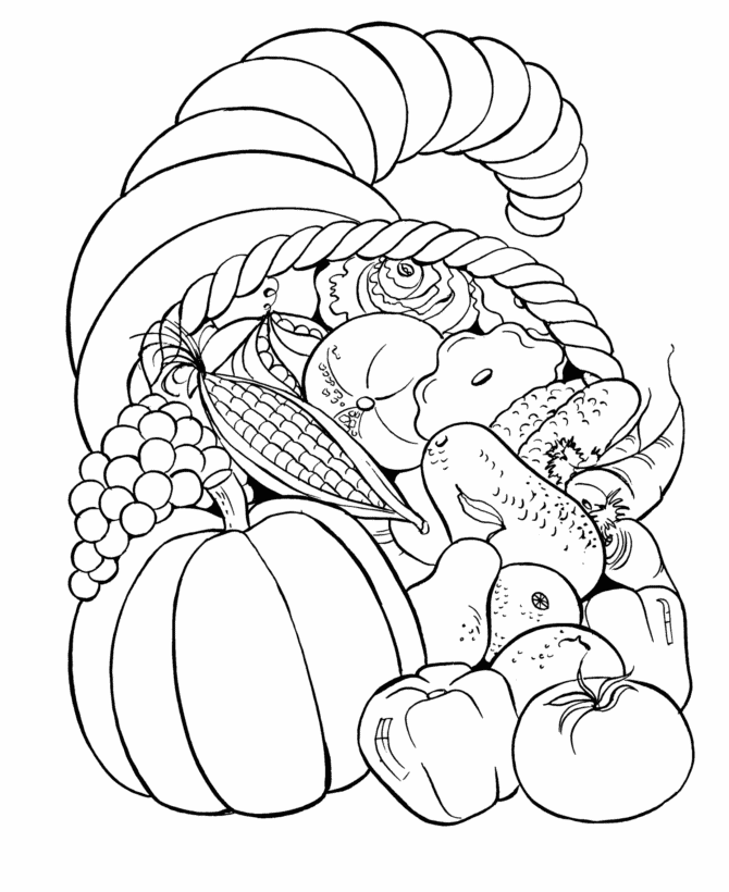images of thanksgiving coloring pages - photo #29