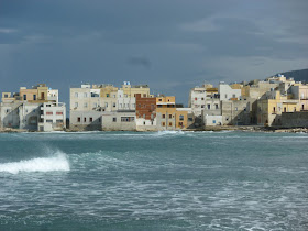 The old part of Trapani sits on a promontory 