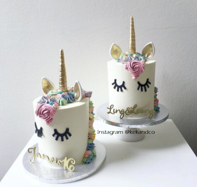 Cara buat kek unicorn, Tutorial kek unicorn, Cara mudah menghias kek unicorn, Gambar kek unicorn,