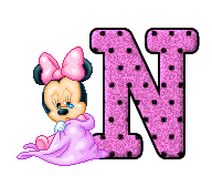 Alfabeto de Minnie bebé llorando N.