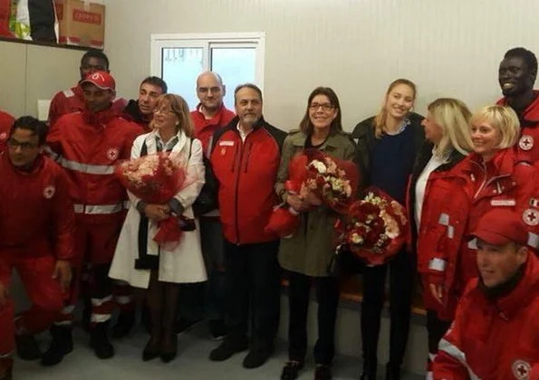 AMADE president Princess Caroline of Hanover and Beatrice Borromeo Casiraghi visited Campo Roya Mother-Child Centre in Ventimiglia