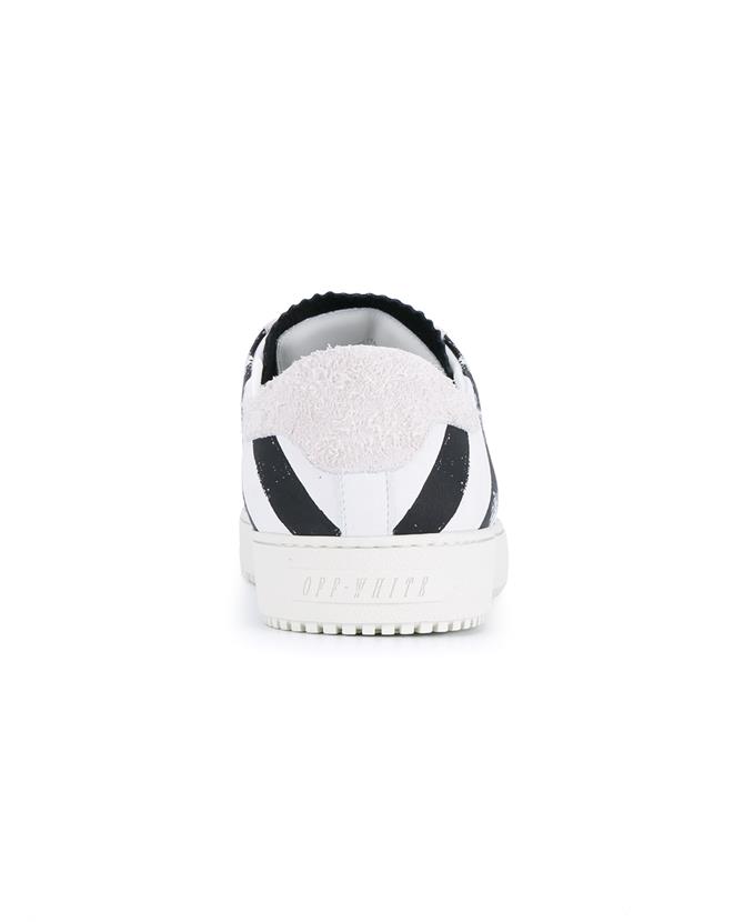 Get Your Stripes!: Off White Striped Leather Sneakers | SHOEOGRAPHY