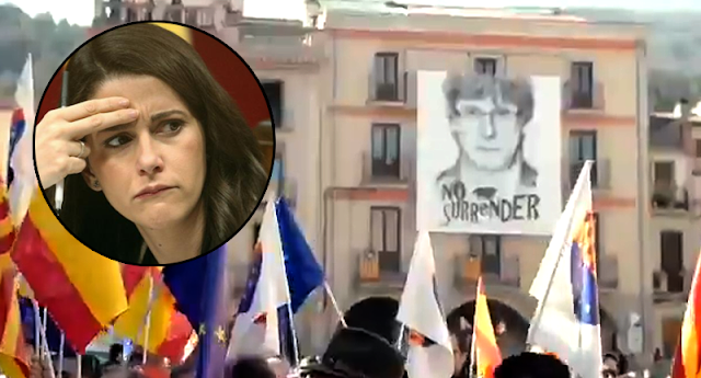 Inés Arrimadas abucheada en un acto político de Ciudadanos en Amer (Girona)