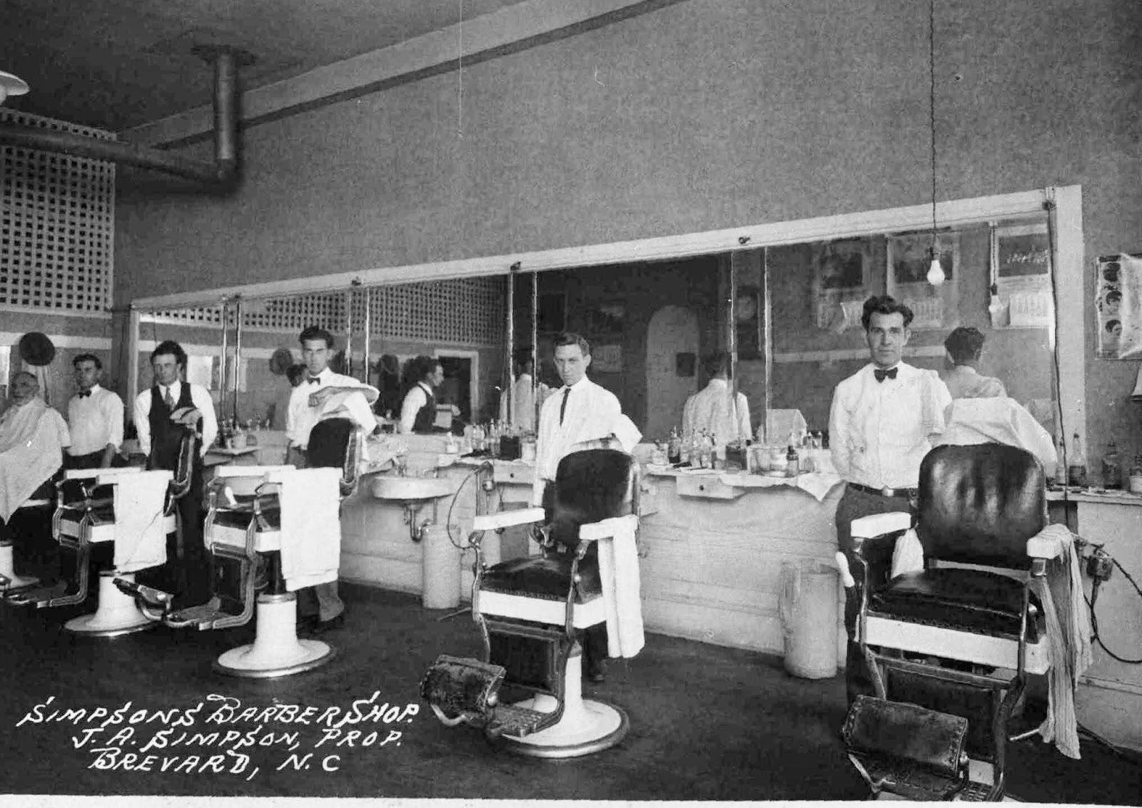 The Rowell Bosse North Carolina Room Barber Shops Were Busy Businesses