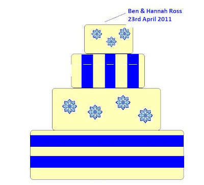 The theme was Ivory royal blue and lilies The bride emailed me this