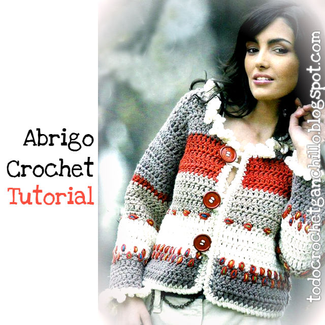 abrigo a crochet para mujer