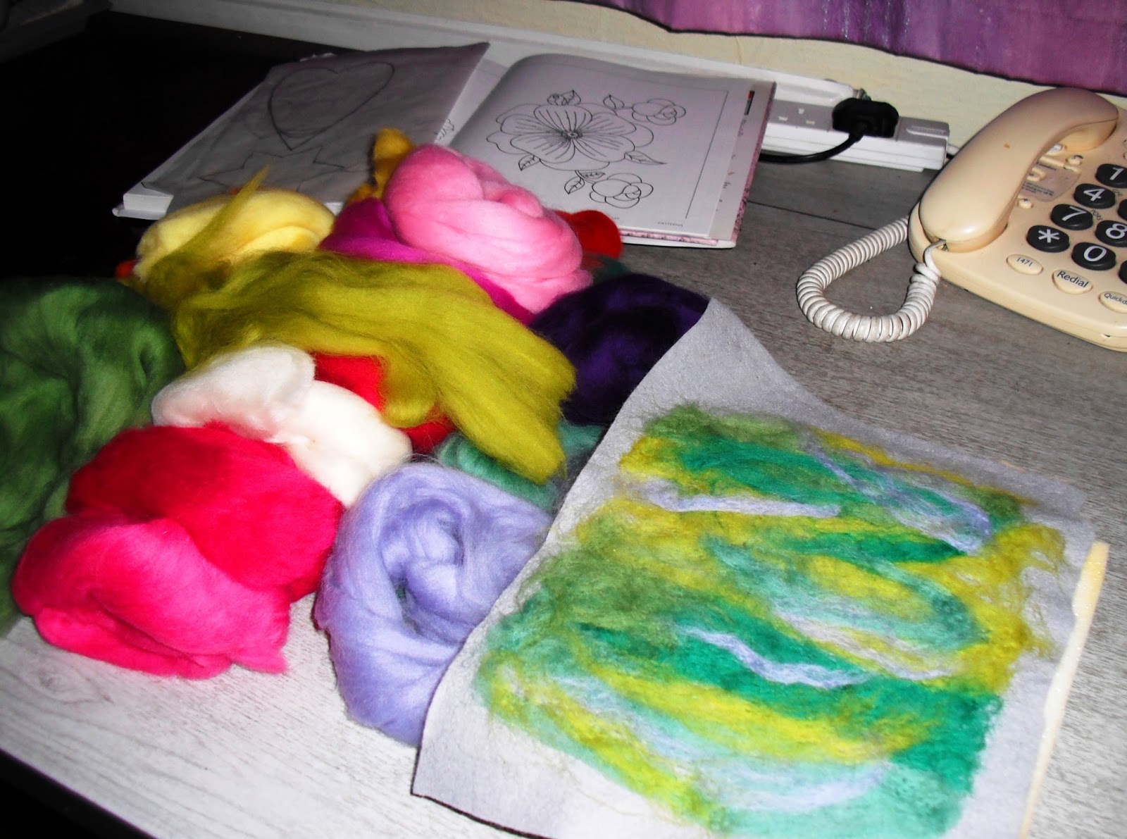 Love my life Learning how to paint with wool.