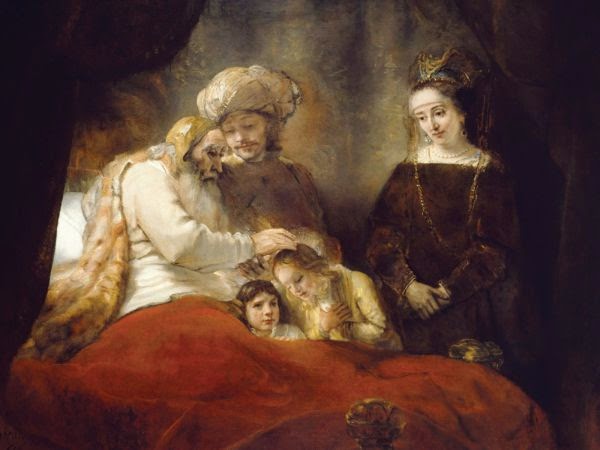 Jacob bénissant les fils de Joseph de Rembrandt, 1656