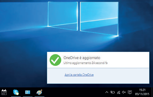 Novità One Drive in Windows 10 controllo stato sincronizzazione