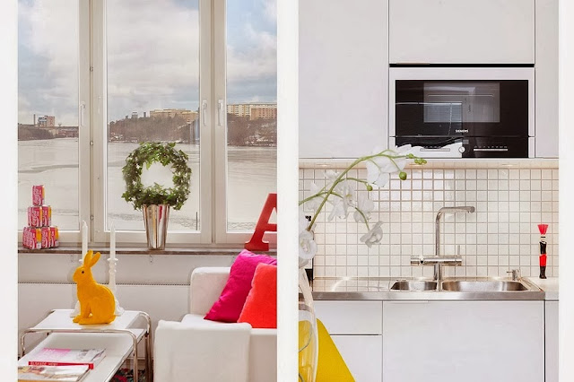 Mickey House: pequeno apartamento colorido e clean. Blog Achados de Decoração Mickey House: pequeno apartamento colorido e clean. Blog Achados de Decoração