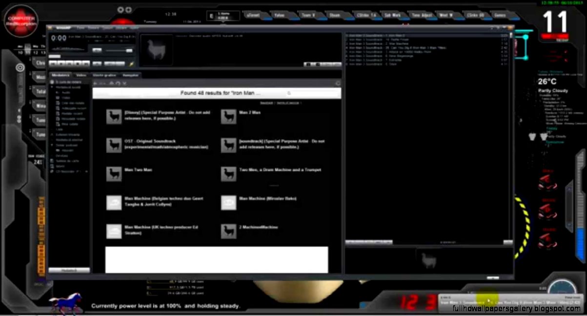 UPDATE Iron Man    Jarvis Desktop Animated Live WallpaperTheme