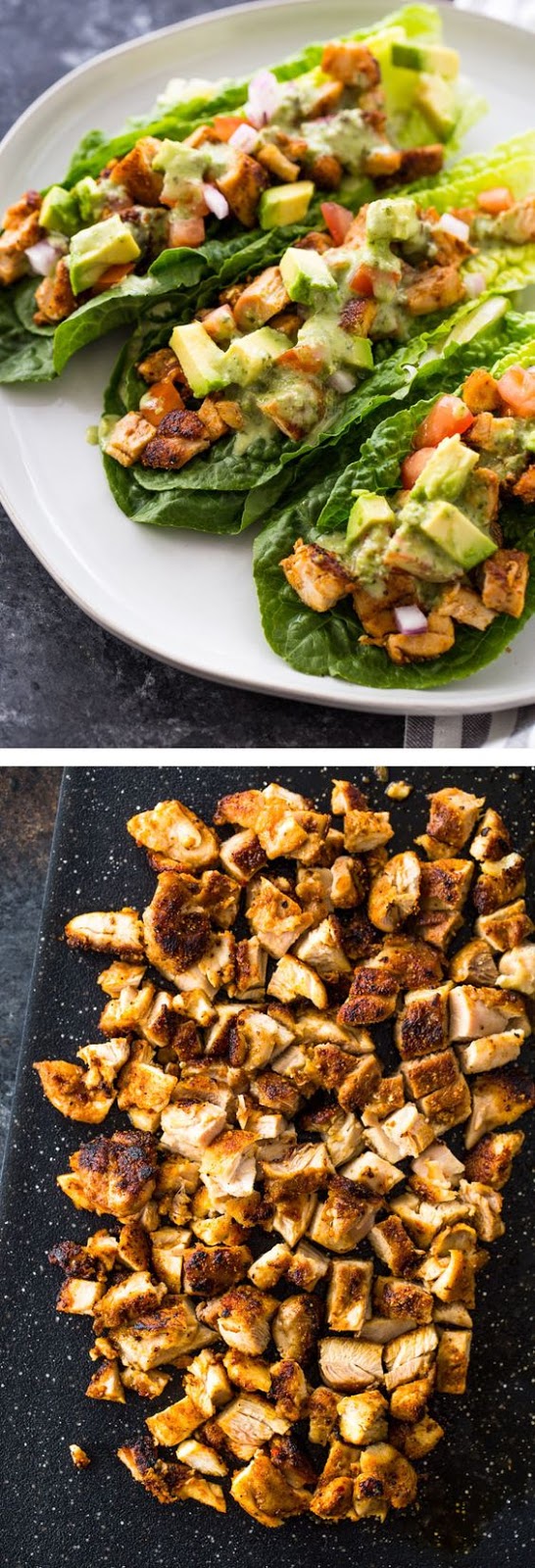 Chicken Taco Lettuce Wraps (Healthy, Lowcarb, Keto) healthy dinner