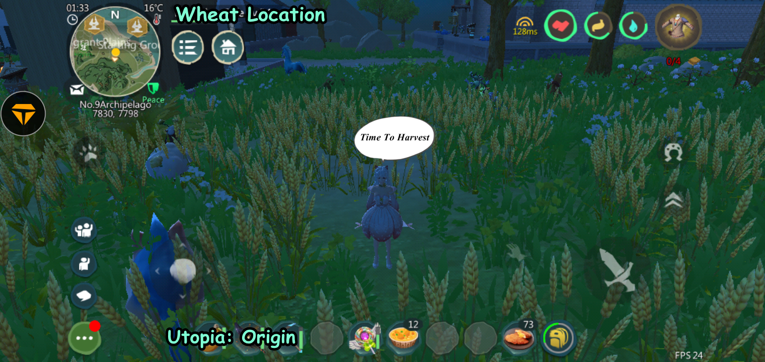 Utopia Origin Lokasi Wheat