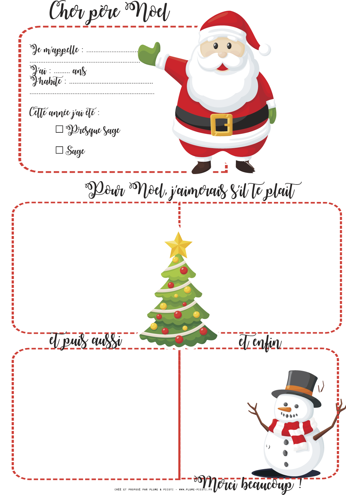 6º Educación Primaria: Lettre pour le Père Noël