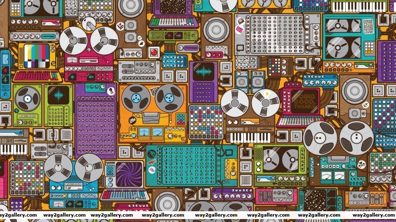 Music mixers wallpaper