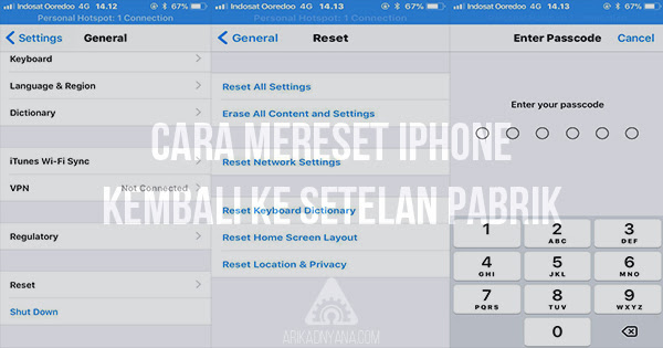 Cara Mereset iPhone Kembali ke Setelan Pabrik