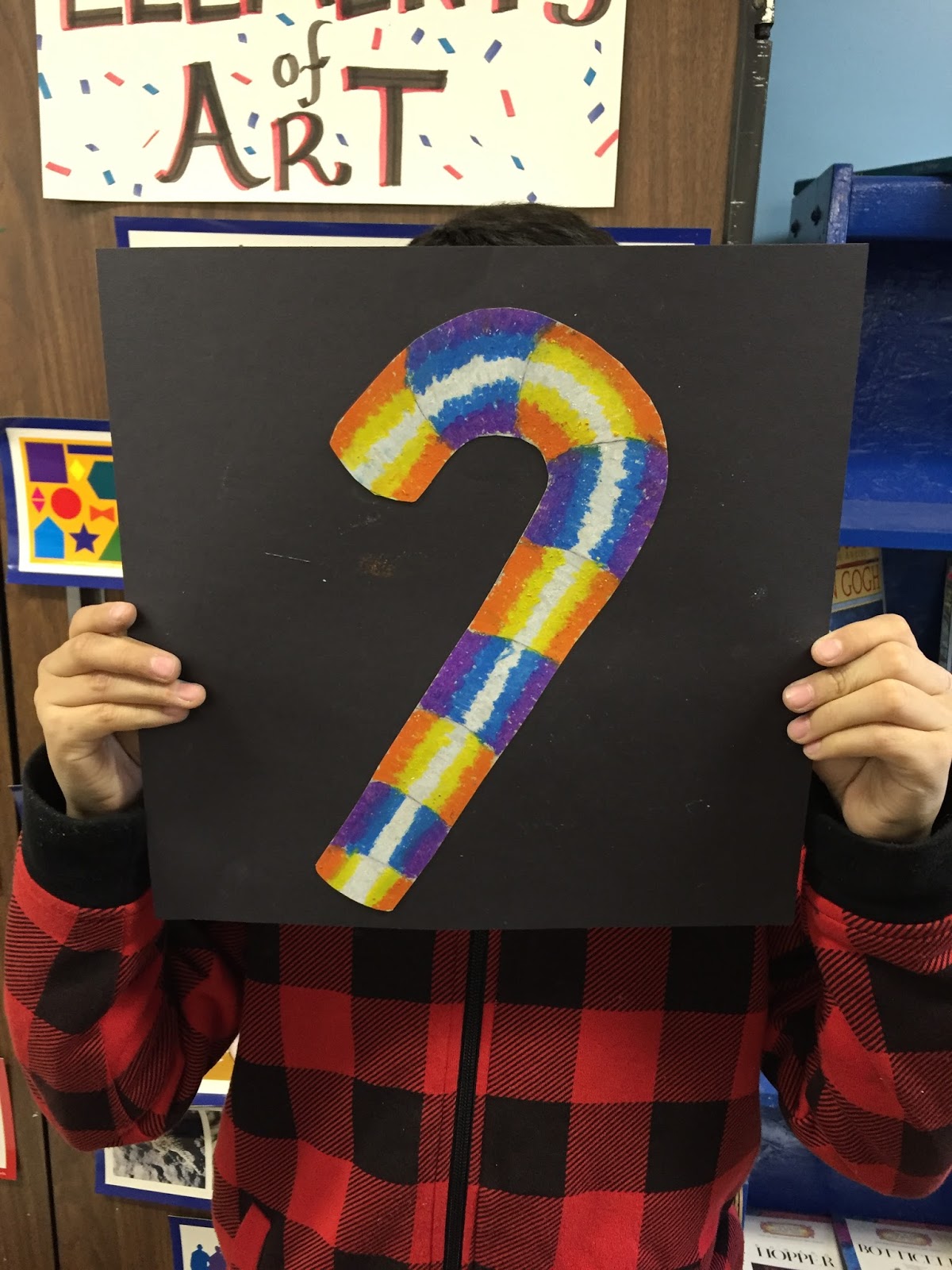 Elements of the Art Room 4th & 5th grade Blended Candy Canes