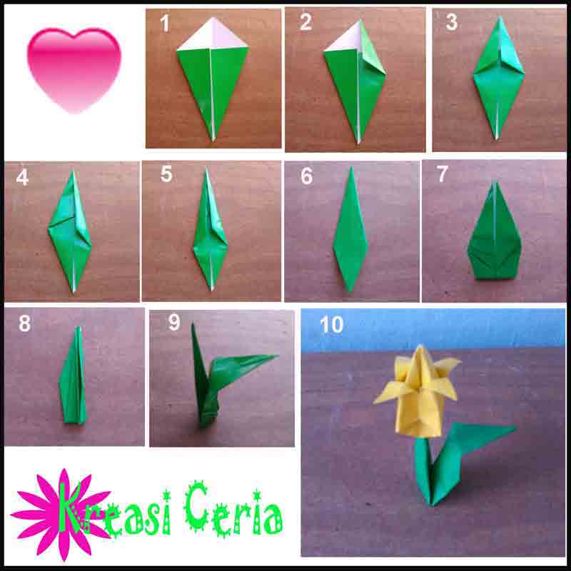 Istimewa 10+ Cara Membuat Origami Bunga Tulip
