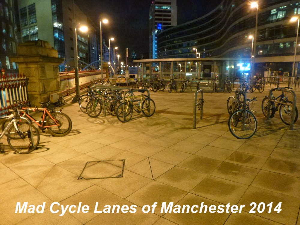 Mad Cycle Lanes of Manchester Railway Station Cycle Parking